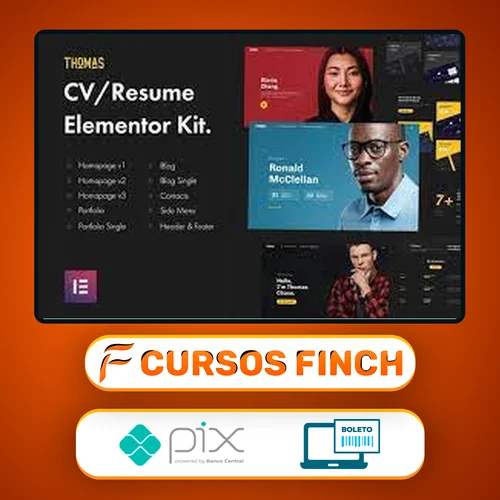 CVPortfolio Elementor Template Kit - Thomas
