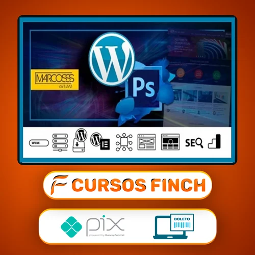 Wordpress, Photoshop, Elementor Intenso e Abrangente Para Sites - Marcos Cursos