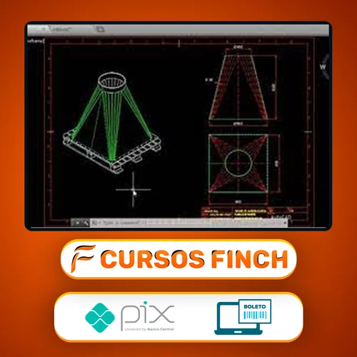 Traçado de Caldeiraria Essencial CAD 2D e 3D - Render